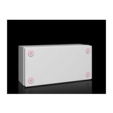 Kötődoboz falonkívüli 200mm x 200mm x 120mm acél IP66 tömszelence KX 1502.000 Rittal