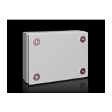 Kötődoboz falonkívüli 200mm x 150mm x 80mm szürke acél IP66 tömszelence KX1528.000 Rittal