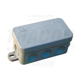 Kötődoboz falonkívüli 42mmx 80mm 40mm szürke műanyag IP54 8 kábel/cső PD TRACON
