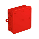 Kötődoboz falonkívüli műanyag 100mm x 100mm 40mm piros IP55 A 14 HF RO OBO-BETTERMANN