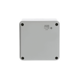 Kötődoboz falonkívüli műanyag 100mm x 100mm 80mm szürke teli fedél-fedél IP55 System Pro E ABB