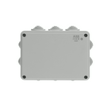 Kötődoboz falonkívüli műanyag 153mm x 110mm 66mm szürke teli fedél-fedél IP55 System Pro E ABB