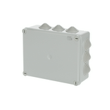 Kötődoboz falonkívüli műanyag 220mm x 170mm 80mm szürke teli fedél-fedél IP55 System Pro E ABB