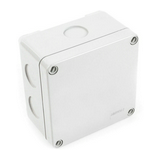 Kötődoboz kitörhető világos szürke UV-álló falonkívüli 105mm x 105mm 64mm IP65 PKG 100 MP Dietzel
