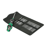 Csavarhúzó-bitkészlet 19-darabos 3-PH 3-PZ 3-lapos 4hex 1markolat Kraftform Kompakt Turbo 1 WERA