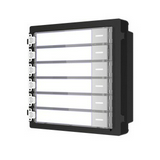Kaputelefon kültéri nyomógombmodul 1M 6nyomógomb(+4fedél) IP65 alumínium DS-KD-KK HIKVISION
