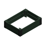 Lábazat első+hátsó elemek acél szürke 100mm-ma 1200mm-sz 1200mm-mé Spacial SF/SM Schneider