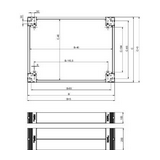 Lábazat oldalem-pár acél szürke 100mm-ma 400mm-sz 400mm-mé Spacial Schneider