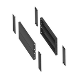 Lábazat oldalem-pár acél szürke 100mm-ma 500mm-sz 500mm-mé Spacial CRN/S3D Schneider