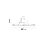 LED csarnokvilágító lámpatest 120x60° 50W 100-277V AC 5000lm 4000K 36000h Lite Streakbay LED line