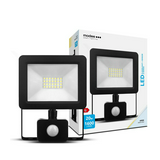 LED fényvető érzékelős 20W 220-240V AC 1600lm 6000K fekete-ház alumínium IP65 Slim-A Modee