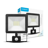 LED fényvető érzékelős 30W 220-240V AC 2700lm 6000K fekete alumínium IP65 Slim-A2 Modee