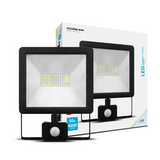LED fényvető érzékelős 50W 220-240V AC 4000lm 6000K fekete-ház alumínium IP65 Slim-A Modee