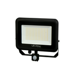 LED fényvető PIR-érzékelős 100W 220-240V AC 10000lm 4000K fekete-ház IP65 Lite Photon LED line