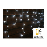 LED karácsonyi füzér kültéri jégcsap 125LED 5+5m 0.72W/m 25db/m fehér-fényű 220-240V AC TRACON