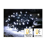 LED karácsonyi füzér kültéri sziporkázó 100LED 10+2m 0.36W/m 10db/m fehér-fényű AC X22011 TRACON