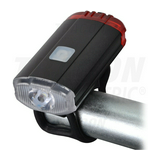 LED kerékpárlámpa első-hátsó 150lm 2W 2/5h 3,7V/0,8Ah IP54 1x tölthető akku teleppel TRACON