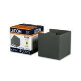 LED kültéri fali lámpatest 0-120° falonkívüli 2x 3W 100-260V AC 450lm 3000K LEDOM Cube LED line
