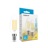 LED lámpa B35 2db gyertya filament 7W- 60W E14 806lm 827 220-240V AC 35000h 360° 2700K Modee