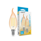 LED lámpa B35 DIM gyertya filament 4W- 28W E14 300lm 818 DIM 220-240V AC 15000h 320° 1800K Modee