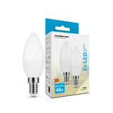 LED lámpa B37 2db gyertya 4,9W- 40W E14 470lm 840 220-240V AC 25000h 200° 4000K Modee