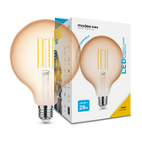 LED lámpa G125 DIM gömb filament 4W- 28W E27 300lm 818 DIM 220-240V AC 15000h 320° 1800K Modee
