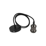 Függeszték búra nélkül 1m 1x 220-240V AC E27 fekete-ház alumínium nem szükséges-előtét LED line