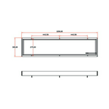 LED panel kiemelőkeret ack lite panelhez fehér alumínium 1200mm x 300mm x ZIONLIGHT