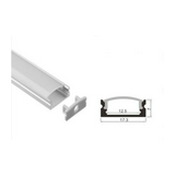 LED szalag profil készlet alu. 17,3x7x1000mm +átl. fedél +klipsz +végzárók  Clearled