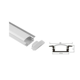 LED szalag profil készlet alumínium 4x7x2000mm +matt fedél +klipsz +végzárók  Clearled