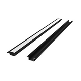 LED szalag profil készlet süllyesztett U aluminium 25,5x9,5mm fekete 2m  Prime LED line