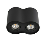 LED szpot lámpatest mennyezetre PAR16 2x 25W 220-240V AC GU10 fekete-ház BORD DLP-250-B KANLUX