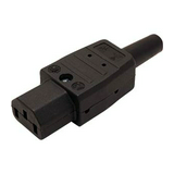 Lengő dugalj C13 lengő hüvely 10A fekete Bachmann