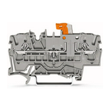 Mérő-bontó sorkapocs 16A 400V rugószorításos/ rugószorításos szürke 0.25-4mm2/sokerű WAGO