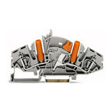 Mérő-bontó sorkapocs 30A 500V rugószorításos/ rugószorításos szürke 0.2-6mm2/sokerű WAGO