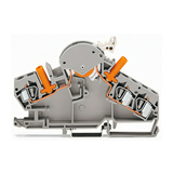 Mérő-bontó sorkapocs 30A 500V rugószorításos/ rugószorításos szürke 0.2-6mm2/sokerű WAGO