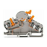 Mérő-bontó sorkapocs 30A 500V rugószorításos/ rugószorításos szürke 0.2-6mm2/sokerű WAGO