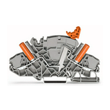 Mérő-bontó sorkapocs 30A 500V rugószorításos/ rugószorításos szürke 0.5-10mm2/sokerű WAGO