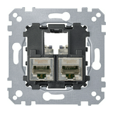Merten adapterfedél 2xRJ45 RJ45 8(8) Cat6 falonkívüli süllyesztett csavaros Cat6 STP Schneider
