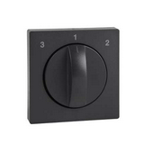 MERTEN Fedlap, forgatógombos ventilátor kapcsolóhoz, System-M, antracit