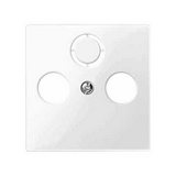 MERTEN Fedlap, 3 kimenetes antenna csatlakozóhoz, System-M, polárfehér