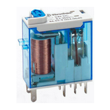 Miniatűr ipari  relé 8A 2-v dugaszolós 24VDC monostabil IP40 46.52.9.024.0040 FINDER