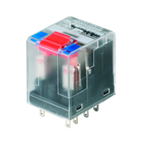 Miniatűr ipari relé tesztgombbal 10A 3v dugaszolós 22.8-26.4VDC monostabil RCM370024 Weidmüller