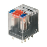 Miniatűr ipari relé tesztgombbal 12A 4-v dugaszolós 207-253VAC monostabil RCM570730 Weidmüller