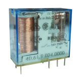 Miniatűr relé NYÁK/dugasz AgNi 16A 1v NYÁK 16A 24VDC monostabil IP20 40.61.9.024.1000 FINDER