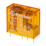 Miniatűr print-/ dugaszolható relé, 2 váltóérintkező 8 A, érintkezőanyag: AgSnO2, tekercs: 230 V AC 40.52.8.230.4000 FINDER