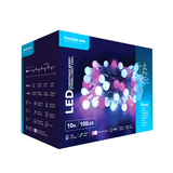 Modee Karácsonyi LED Füzér Berry Plastic Adapteres (100LED/10m/10cm) pink/cold BOGYÓS