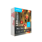 Modee Karácsonyi LED Füzér Dekor AJÁNDÉK Elemes C3025 (10LED/90cm/10cm) warm IP20