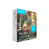 Modee Karácsonyi LED Füzér Dekor ÁTLÁTSZÓ HÓEMBER Elemes C3017 (10LED/90cm/10cm) warm IP20