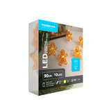 Modee Karácsonyi LED Füzér Dekor MÉZI Elemes C3024 (10LED/90cm/10cm) warm IP20